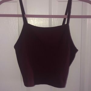 Maroon Crop Top